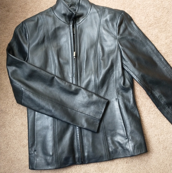 van heusen leather jackets
